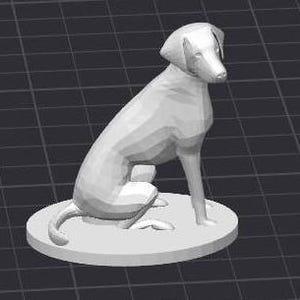 Sitting Dog STL 3D Printer File Animal Pet