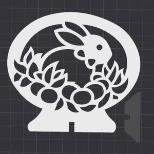 Standing Easter Bunny Rabbit Decoration Egg STL 3D Printer File