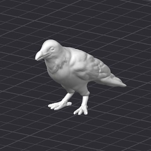 Crow Corvid STL 3D-printerbestand Black Bird