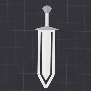 Sword Bookmark STL 3D Printer File