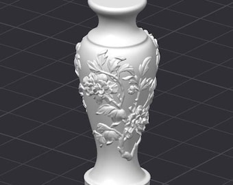 Arquivo de impressora 3D STL de flor floral de vaso de peônia