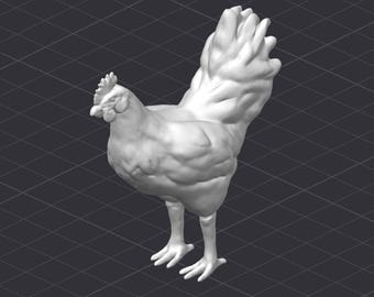 Chicken Hen Rooster Chick STL 3D Printer File