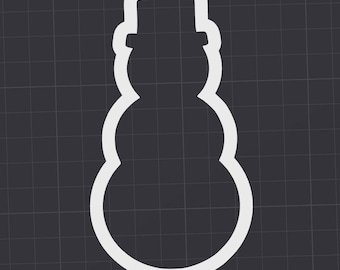 Snowman Christmas Cookie Cutter STL 3D Printer File