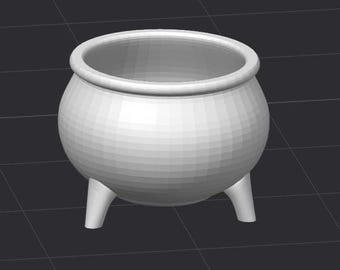 Cauldron Pot Halloween STL 3D Printer File
