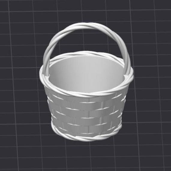 Woven Basket Easter STL 3D Printer File