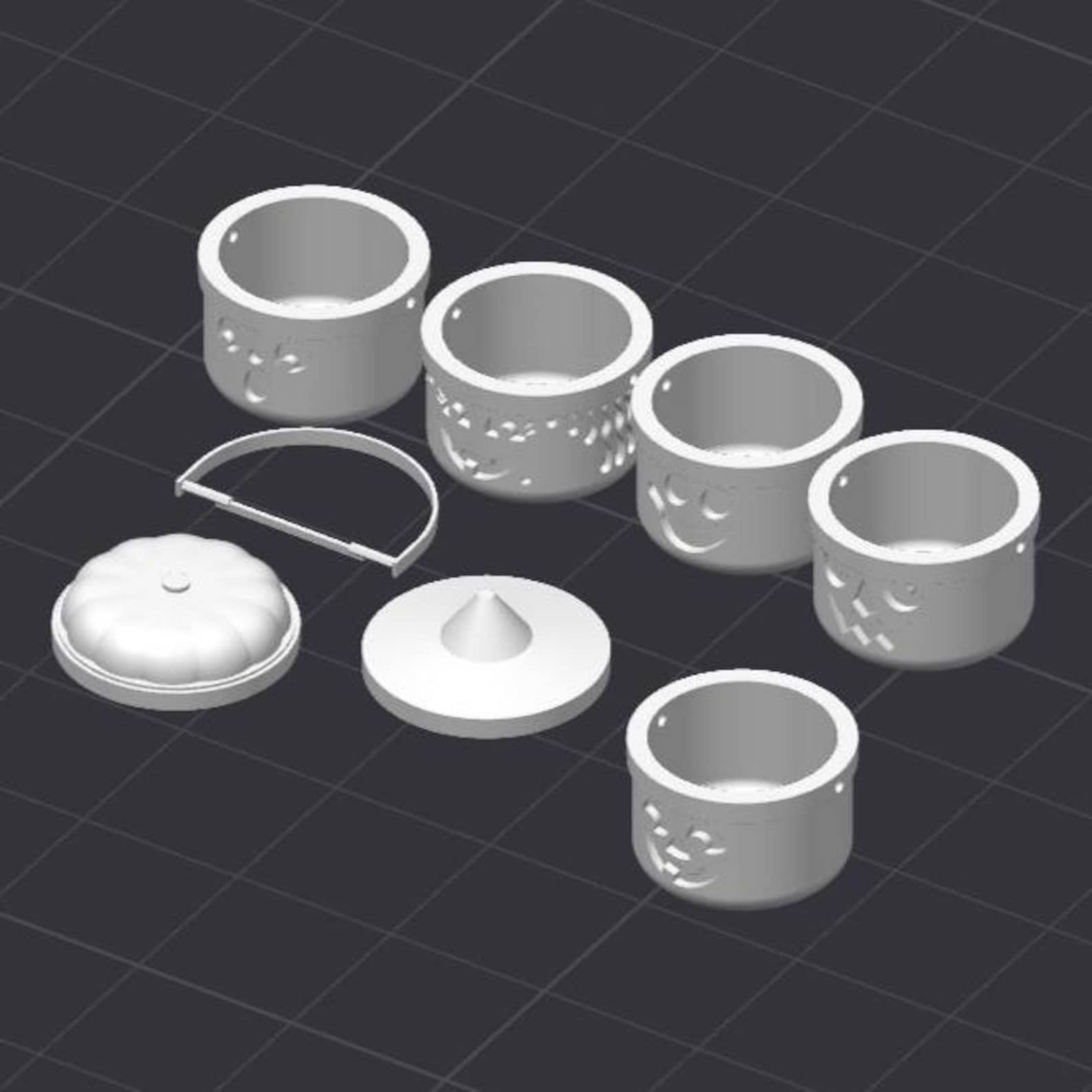 Halloween Boo Bucket Complete Set STL 3D Printer File - Etsy