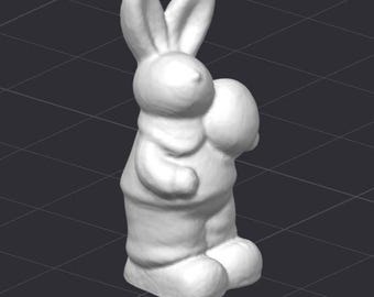 Easter Bunny Rabbit  Egg STL 3D Printer File