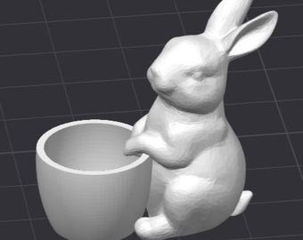 Archivo STL para impresora 3D de cesta de conejito de Pascua