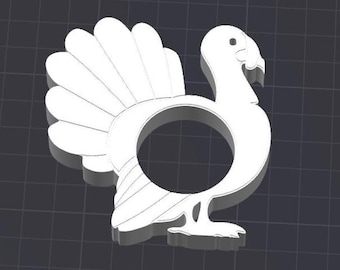 七面鳥のナプキンホルダー 感謝祭ディナー STL 3D プリンターファイル