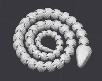 Ledad ormleksak reptil STL 3D-skrivarfil