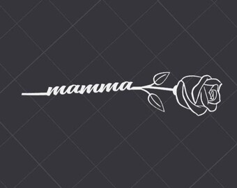 Mamma Mothers Day Rose Flower STL 3D Printer File