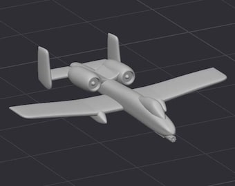 A-10 Warthog Thunderbolt II Military Aircraft Airplane Jet STL 3D Printer File
