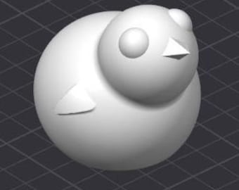 Archivo STL para impresora 3D de pollito de Pascua