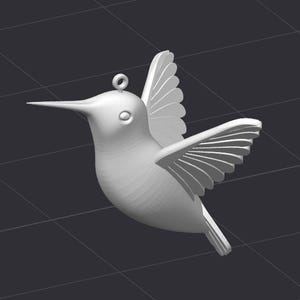 Arquivo de impressora 3D STL de pássaro de ornamento de beija-flor