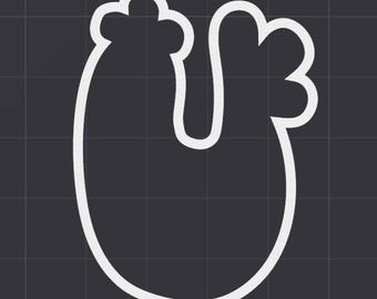 Chicken Cookie Cutter STL 3D Printer File