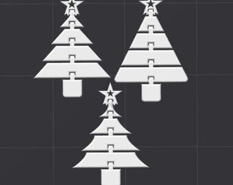 Stocking Stuffer Christmas Tree Toys STL 3D Printer File