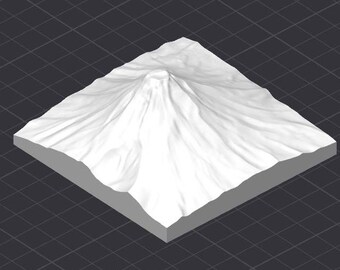 Mount Fuji STL 3D Printer File Japan Mt Mountain Landscape Land Volcano