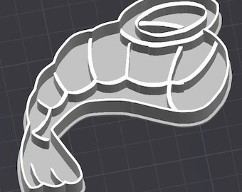 Garnele Sushi Ausstechform STL 3D Drucker Datei