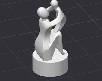 Fichier d'impression 3D Sculpture maman et enfant pour la fête des mères