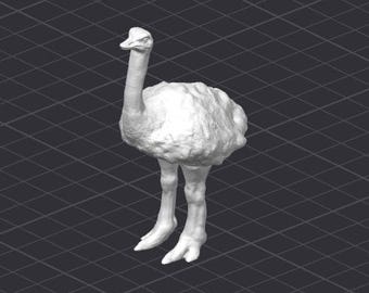 Archivo de impresora 3D STL de avestruz