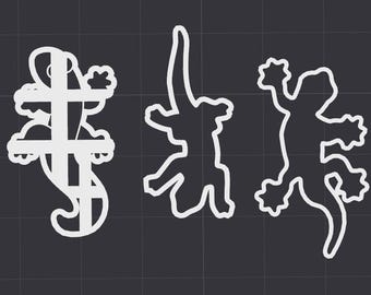 Lizard Gecko Cookie Cutter STL 3D Printer File