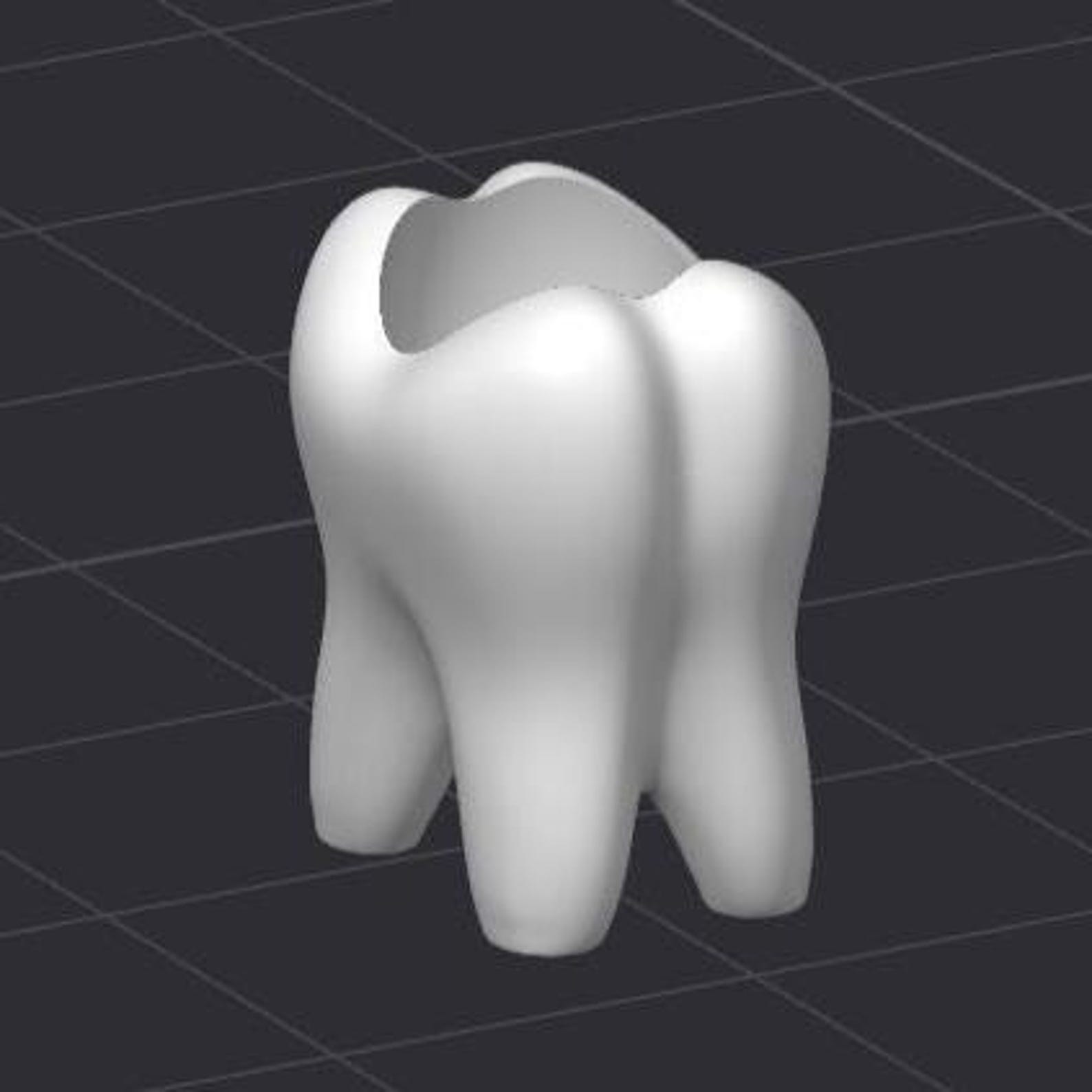 Tooth Molar Cup Container Pot Dentist Toothbrush STL 3D Printer File - Etsy