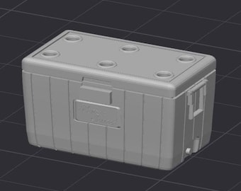Beverage Water Ice Cooler  Sports Diorama STL 3D Printer File