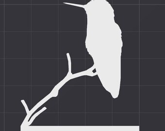 Humming Bird Stencil Wall Art STL 3D Printer File