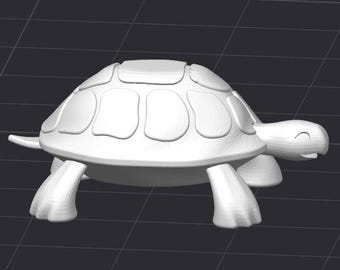 May include: A white, cartoon-style turtle figurine with a smooth, rounded shell and four legs. The shell has a pattern of six raised, oval-shaped segments.