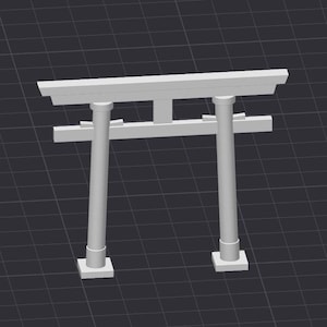 Torii Gate STL 3D Printer File Japanese Japan Shinto Shrine Temple