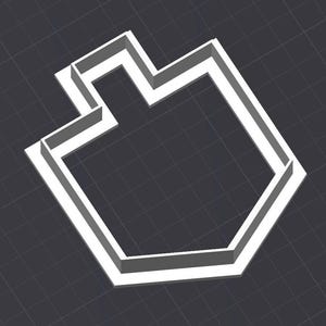 Dreidel Cookie Cutter Hannukah STL 3D Printer File