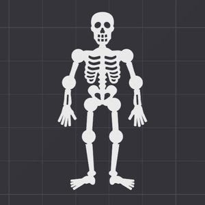 Skeleton Toy Articulated Halloween STL 3D Printer File