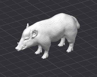 Wild Boar STL 3D Printer File Pig Hunting