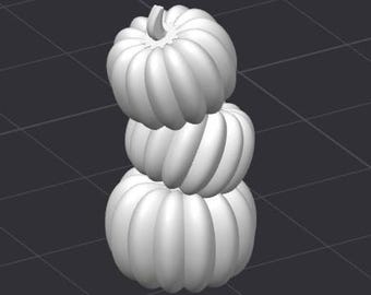 Pumpkin Stack Decor Decoration STL 3D Printer File