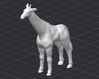 May include: A white ceramic giraffe figurine. The giraffe is standing with its head held high and its neck outstretched. The figurine is detailed with realistic features, including its spots and hooves.