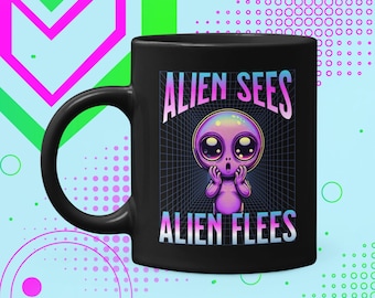 Funny Alien Mug: Sci-Fi Coffee Lover Gift