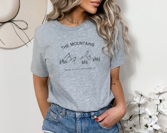 Camisa manga curta The Mountains cinza