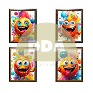 Lebendige 3D-Cartoon-Figur: Buntes und verspieltes Design auf leerem Hintergrund | Einzigartiger Dekor-Akzent