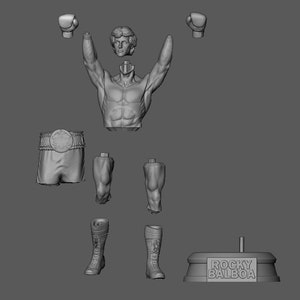Rocky Balboa Sylvester Stallone 3D STL File Boxing Legend STL - Etsy ...