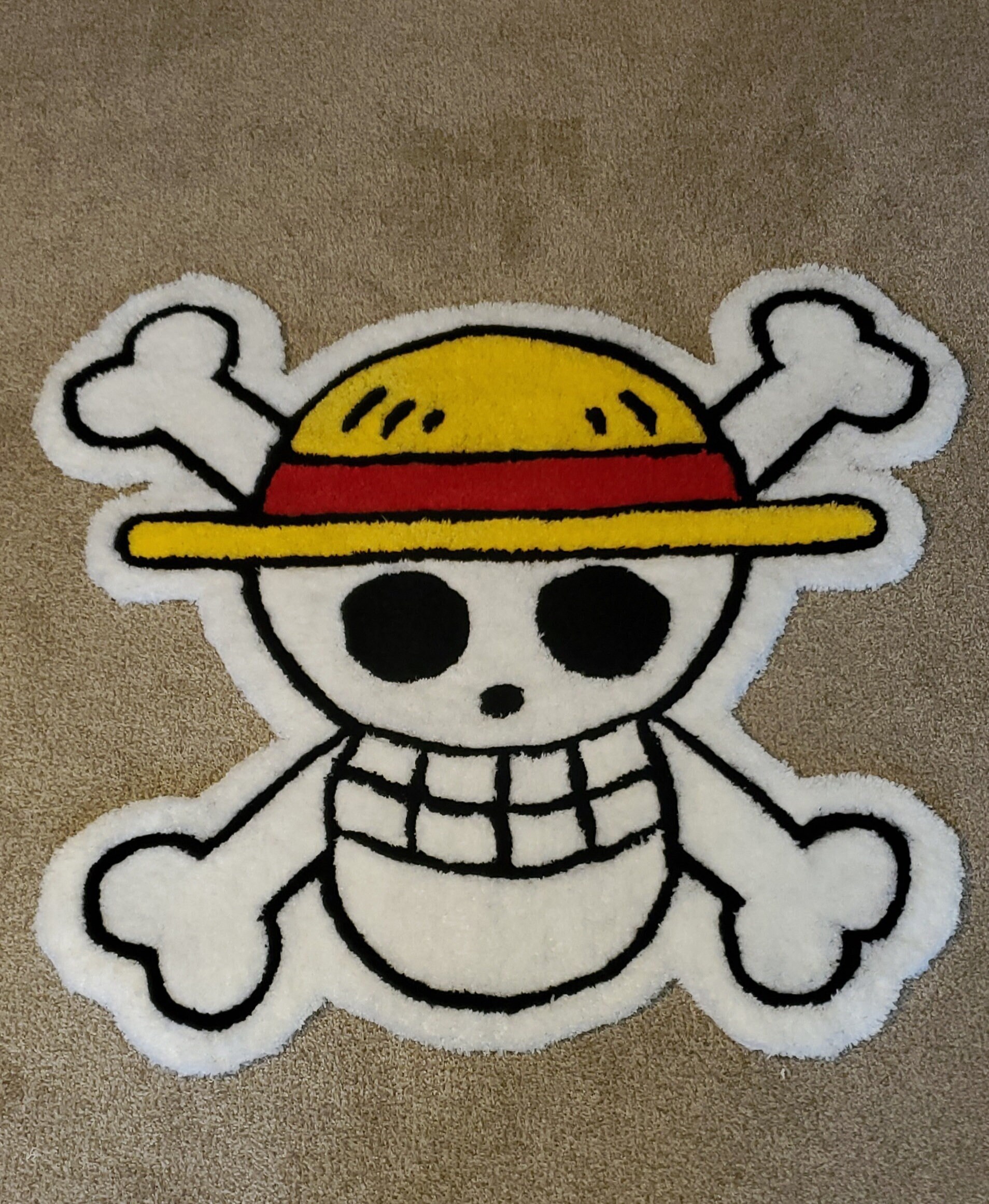 Straw Hat Jolly Roger Etsy