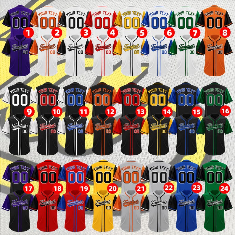 Customizable Baseball Jersey: Personalized Team Apparel - Etsy