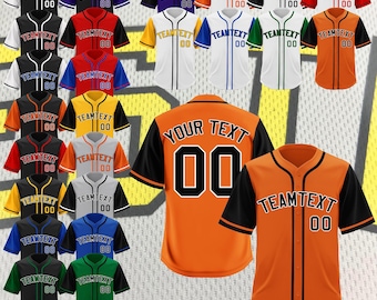 Custom Baseball Jersey with 3D Printed Team Name, Player Name, and Number – Breathable, Sweat-Wicking, Personalized Shirt for Teams and Fans