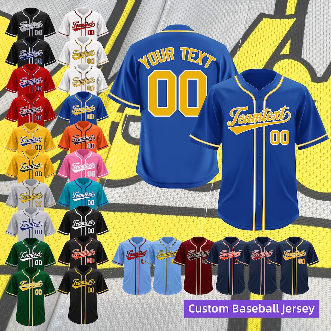 Classic Style Custom Baseball Jersey With Team Name, Number, Name