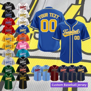 Etsy custom baseball jersey hot sale