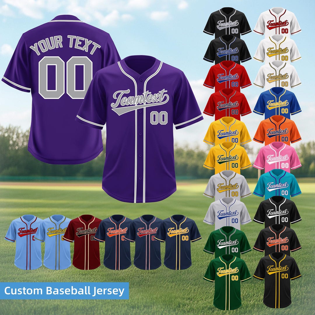 福袋 セール Custom Embroidered Baseball Jersey Personalized Team Logo ウェア