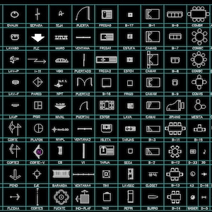 AUTOCAD DWG 2D BLOCKS: Humans, bathroom elements, cars, kitchen, furniture, electrical symbols, hydraulics, north, various drawings