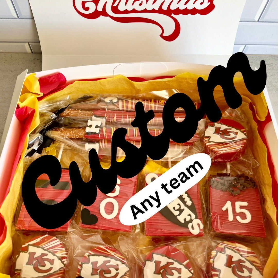 Custom Super Bowl Bundle, Game Day Treats, 4 Rice Krispy Treats, 5 Cake ...