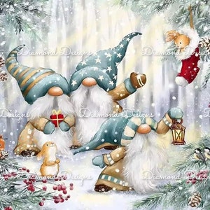 Christmas Gnomes Diamond Painting - 70x50cm