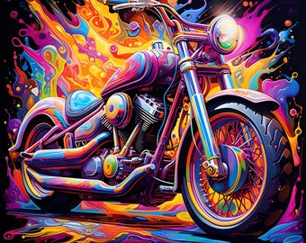 Pintura de diamante de motocicleta redonda o cuadrada