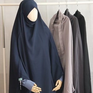 Best Seller! Khimar francese di qualità (con/senza niqab) Copricapo musulmano per adolescenti e adulti/Hijab/Jilbab grande [molti colori] Aussie Stocks